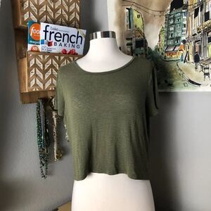 Prince & Fox Marine Arny Green Cropped Tee